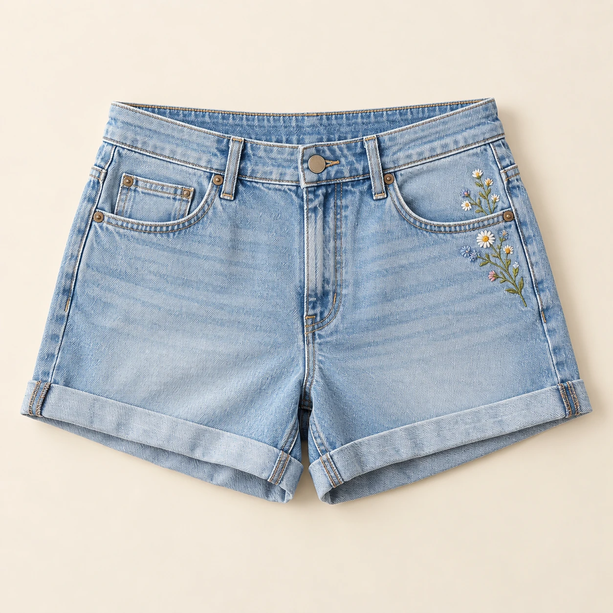 Desert Bloom Shorts, Light blue, front view
